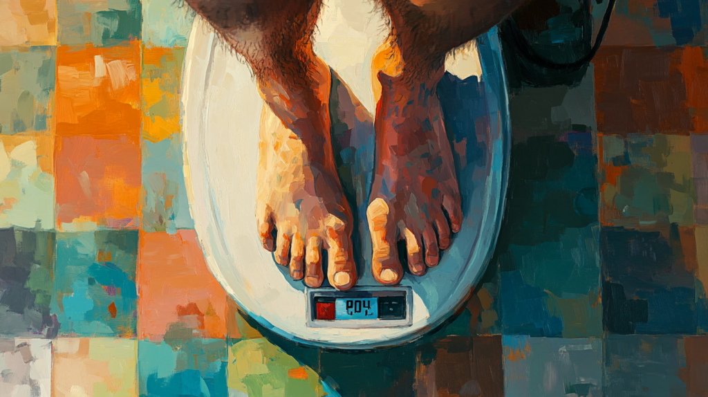 Feet on a scale