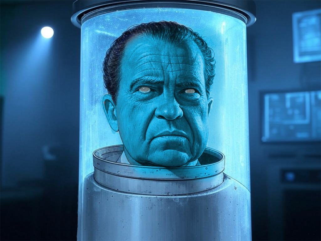 Richard Nixon's frozen head